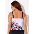 thumbnail image 2 of Swimsuits for All Women's Loop Strap Blouson Tankini Top, 2 of 4