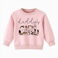 thumbnail image 4 of Gerichy Toddler Baby Girl Fall Outfits Daddys Girls Letter Long Sleeve Crewneck Sweatshirt Top Pants Set 0 6 12 18 24 Months 3T Winter Clothes, 4 of 7