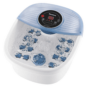 MaxKare Foot Spa/Bath Massager with Heat, Bubbles & Vibration 3 in 1 Function, 16 Massage Rollers Soaker Digital Temperature Control Pedicure Tub Bath for Feet Home Use
