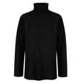 thumbnail image 6 of Amidoa Sweaters for Women Chunky Turtleneck Black Long Sleeve Plus Size Side Split Warm Sweaters Women's Cardigans L, 6 of 6
