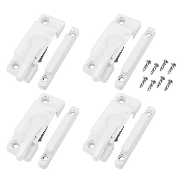 Window Sash Locks, 4 Pack White Window Sash Locks & Latches Replacement