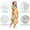 thumbnail image 7 of Orange Halloween Ghosts Hooded Bath Towel，60"x35" for Ages 3 To 12 Kids, Quick Dry Lightweight Soft Microfiber Hood Beach Towel Cover Up for Kids, 7 of 7