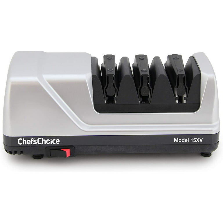 Chef'sChoice 15XV Professional Electric Knife Sharpener With 100-Percent  Diamond Abrasives And Precision Angle Guides For Straight Edge and Serrated