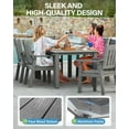 thumbnail image 4 of WINSOON 12-Piece HIPS All Weather Outdoor Patio Dining Sets with Umbrella Hole& Aluminum Frame,2-Table 10-Chairs(Gray), 4 of 7
