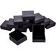 thumbnail image 1 of Paquete de 12 cajas cuadradas de cartón Kraft para joyas, collares, anillos y pendientes. Medidas: 10 x 10 x 3,5 cm. Color: Negro., 1 of 9