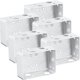 thumbnail image 1 of 6 Pieces Blind Brackets Low Profile Box Mounting Bracket White Color Window Blinds Headrail Bracket, 1 of 5