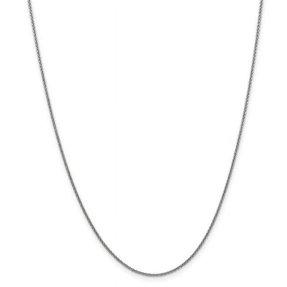 Primal Gold 14 Karat White Gold 1.5mm Solid Polished Cable Chain