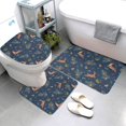 thumbnail image 3 of Bathroom Rugs Sets 3 Piece - Cartoon Deers Absorbent Non Slip Bath Mats, U-Shape Toilet Lid Cover, Contour Mat, Soft Washable Shower Mats Bath Rug Mat for Bathroom Tub Toilet, 3 of 7