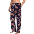 thumbnail image 2 of Uemuo Leopard Print Pattern Men's Wide Leg Palazzo Lounge Pants with Pockets Light Weight Loose Comfy Casual Pajama Pants-Large, 2 of 9