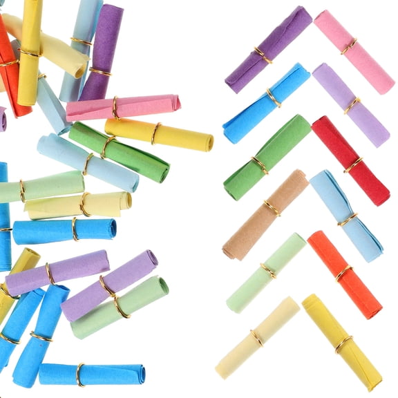 WRITWAA Assorted Color Paper Scrolls, Perfect for Romantic Occasions, Blank, 100Pcs