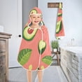 thumbnail image 4 of Avocado on Pink Kids Hooded Beach Towel Baby Bath Poncho Towels with Hood Absorbent 50"x23.5" for Pool Swimming, 4 of 7