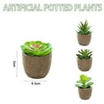 thumbnail image 2 of 4 Uds flor de simulación mini bonsái suculento decoración creativa hogar planta verde artificial plantas en macetas, 2 of 6