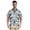 Cats with Blue White Striped, variant on Men's Casual Button Down Shirts Short Sleeve Summer Hawaiian Beach Shirt, Cats with Blue White Striped