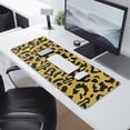 thumbnail image 2 of Long Mouse Pads for Desk,Yellow Leopard Pattern Desk Mats on Top Of Desks, Desk Mouse Pad Extra Large with 3mm Non-Slip Base and Stitched Edge for Gaming,Office,Work,Home 31.5"x11.8", 2 of 6
