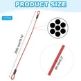 thumbnail image 2 of Uxcell Vinyl Coated Stainless Steel Cable with Loops, Flexible Wire Rope Security Chain Lanyard Lock for Outdoor Lighting Red 3/16"x7 ft, 2 of 7