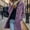 Purple, variant on Women's Fall Winter Casual Thicken Polyester Stand Collar Single Breasted Coat