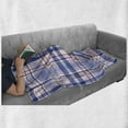 thumbnail image 6 of Checkered Soft Flannel Fleece Blanket, Country Inspired Old Fashioned Pattern Picnic Theme Soft Colors Print, Cozy Plush for Indoor and Outdoor Use, 50" x 60", Violet Blue White Pink, by Ambesonne, 6 of 6