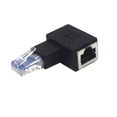 thumbnail image 2 of HUGFEGWE 2 Pack Network RJ45 Extender, 90 Degree Left Angle Ethernet LAN RJ45 Male to Female Extension Adapter Connector for Cat5 Cat5e CJ25311-4284, 2 of 7
