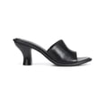 thumbnail image 5 of Sam Edelman Aida Black Rounded Open Toe Slip On Block Heel Leather Dress Mules (Black, 6), 5 of 5