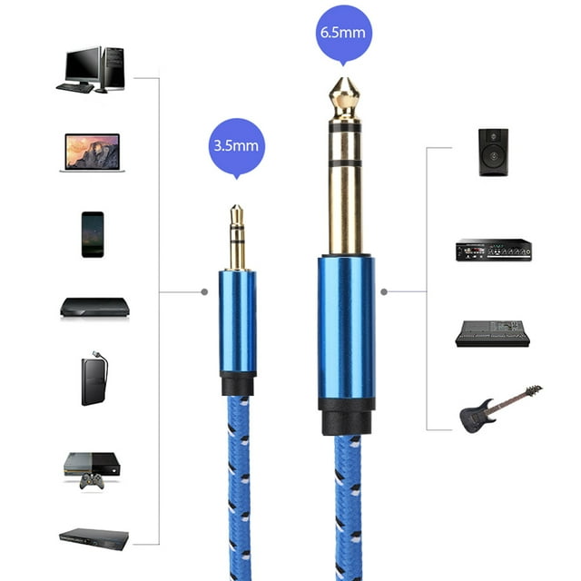 Mobile Phone Audio Cable, Audio Line Anodic Oxidation Treatment Stable Transmission for Electric Guitar 1M,2M,