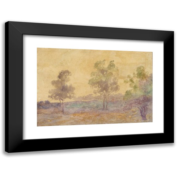 Martín Malharro 14x11 Black Modern Framed Museum Art Print Titled - Landscape (1911)