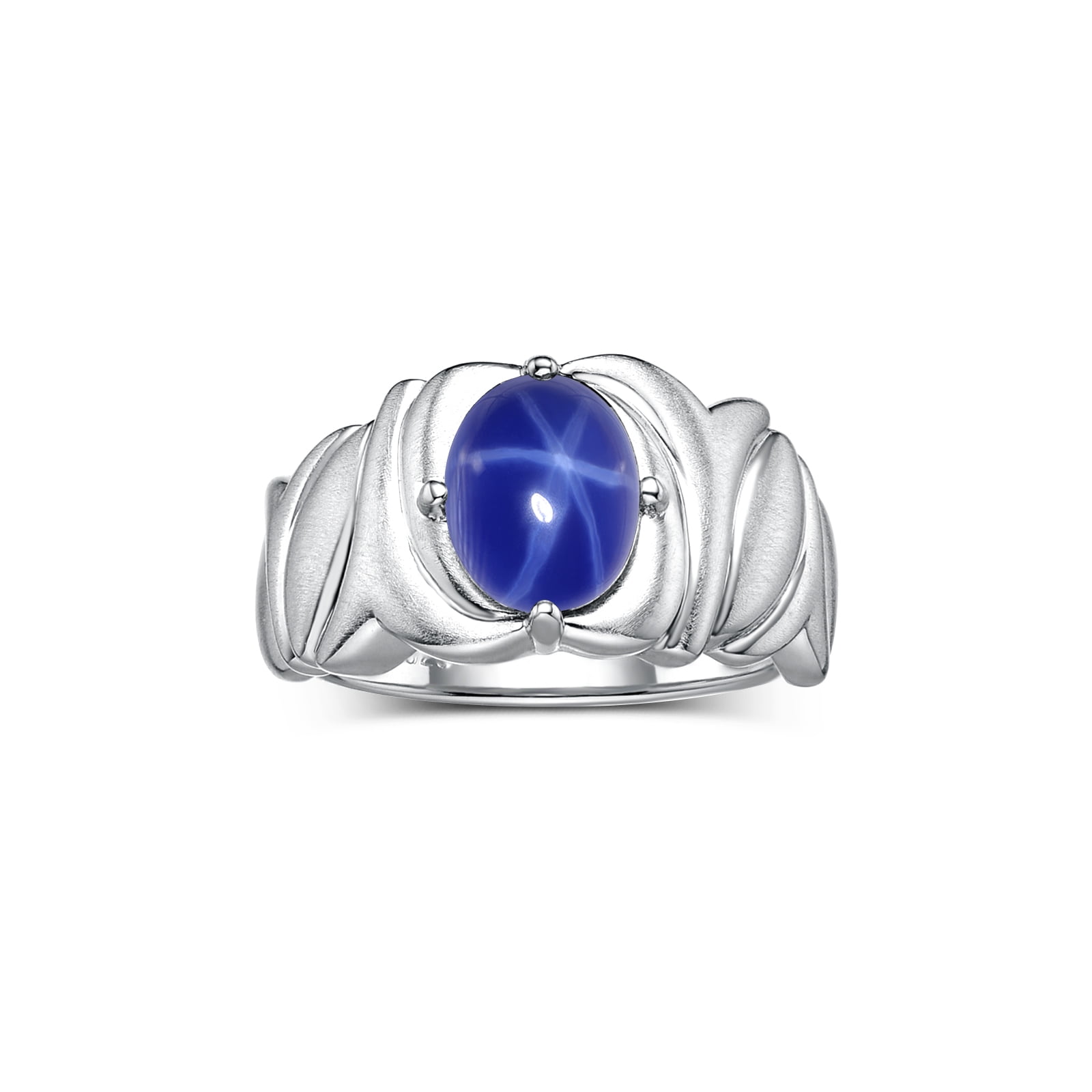 RYLOS Solitaire Étoile Bleue Bague Saphir Pierre de Naissance de