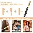 thumbnail image 3 of Hot Comb Hair Straightener Portable Ceramic Curler, Copper Hot Comb Heat Press Curl/ Straight Hair Styling Brush for Hair Beard Wig Wet and Dry Hair Styling Tools, 3 of 9