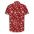 thumbnail image 4 of Men's Christmas Hawaiian Shirt with Santa and Beer Print Button Down Short Sleeve Aloha Top for Holiday Parties Festive Casual Wear, 4 of 5