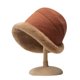 thumbnail image 3 of Gorro de otoño e invierno para mujer con forro de lana, gorro de pescador engrosado, gorro de lavabo enrollado cálido con borde ancho, 3 of 3