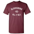 thumbnail image 2 of UGP Campus Apparel Blacksburg Vs All Y'all Mens T-Shirt - 3X-Large - Maroon, 2 of 6