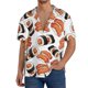 thumbnail image 1 of Balery Sushi Roll Camisa Casual de Manga Corta con Botones para Hombre, Texturizada, Estilo Cubano, para Playa, Verano-3X-Large, 1 of 5