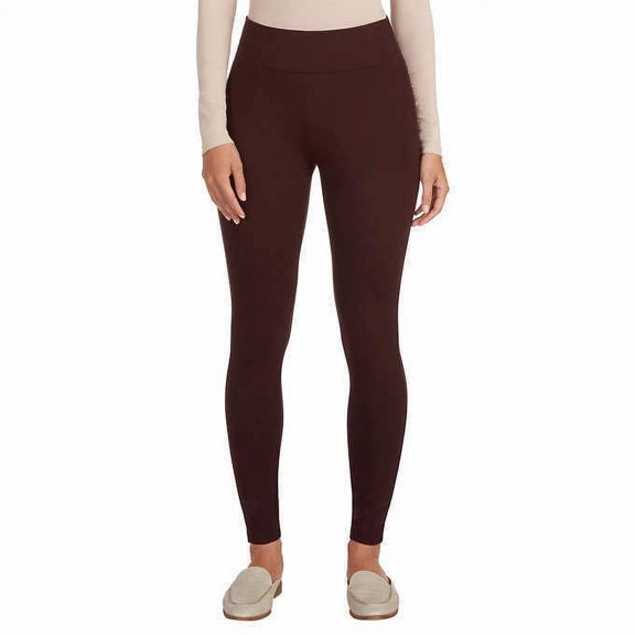 Matty M Ladies' Active Casual Slub Legging (Dark Wine, X-Small)