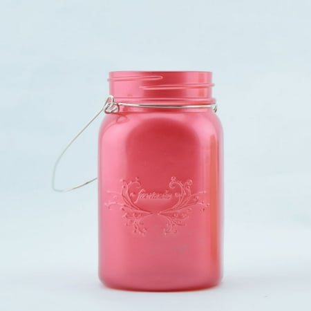 1 Pint Kit - Fantado Regular Mouth Frosted Fuchsia / Hot Pink Mason Jar w/ Handle, 16oz / 1 Pint by PaperLanternStore