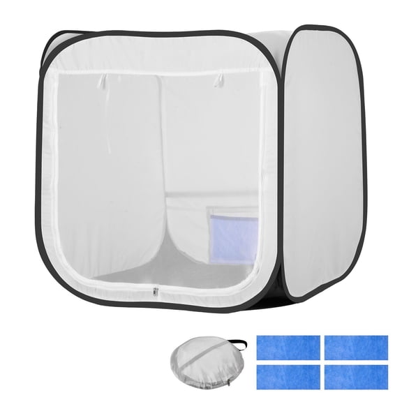 Portable Pop Up Paint Booth Tent 28.3 x 28.5 x 29.5 Inches with Mesh Door for Spray Painting Cabinets Chairs Models Tables Efficient Airflow