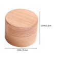thumbnail image 5 of Beige Wooden Ring Box for Proposal Elegant Round Ring Case, 5 of 5