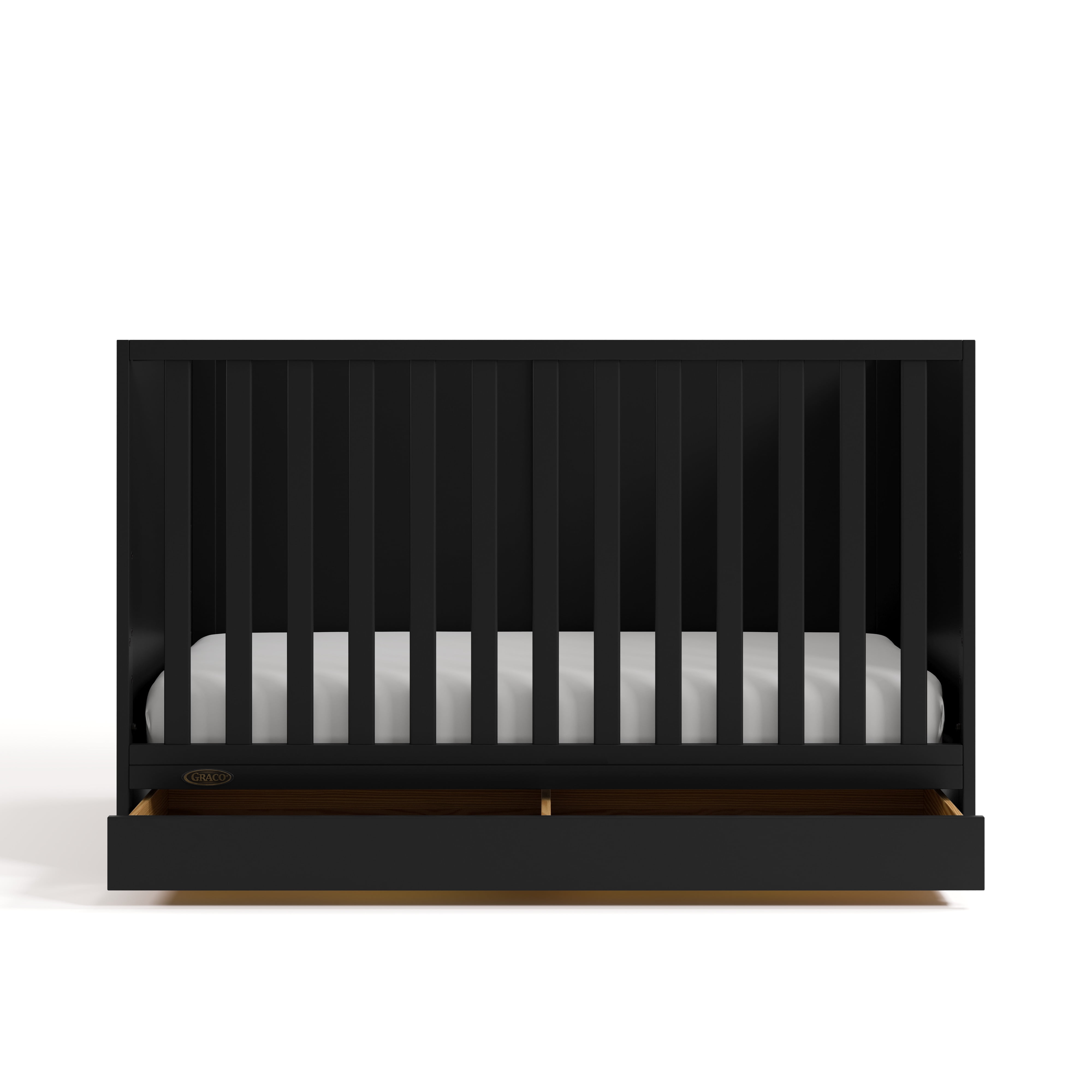 Graco Theo 3-in-1 Convertible Baby Crib with Drawer, Black