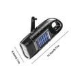 thumbnail image 4 of LED Solar Hand Crank Flashlight, Rechargeable Emergency Weather Radio, Portable Outdoor Camping Lantern with SOS Alert, IP44 Waterproof, 4 of 10