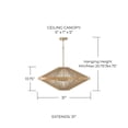 thumbnail image 2 of Capital Lighting 352842MA Maya 4 Light 31" Wide Pendant - Brass, 2 of 7