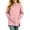 Pink, variant on Jalioing Girls Long Hoodies Oversized Long Sleeve Side Slit Pullover Tops Fashion Solid Hooded Sweatshirt with Pocket