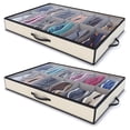 thumbnail image 1 of Woffit 12 Paires sous Boîte de Rangement pour Chaussures de Lit, Beige, Lot de 2, 1 of 7