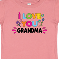 thumbnail image 4 of Inktastic I Love You Grandma with Flowers Girls Baby T-Shirt, 4 of 5