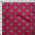 thumbnail image 3 of oneOone Viscose Jersey Fabric Leaves Block Print Fabric BTY 60 Inch Wide, 3 of 5