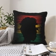thumbnail image 2 of DouZhe Velvet Decorative Throw Pillow Covers Set of 2, Soft Square Cushion Cover with Invisible Zipper African Girl Vintage Grunge Style Printing, 20"x20", 2 of 7