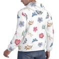 thumbnail image 3 of Hoodies for Men - Flower Leaf Butterfly Long Sleeve Comfrt Men'S Fashion Hoodies & Sweatshirts, Sweatshirts for Men Hoodies Pullover Clothing Clothes with Pouch, 3 of 7