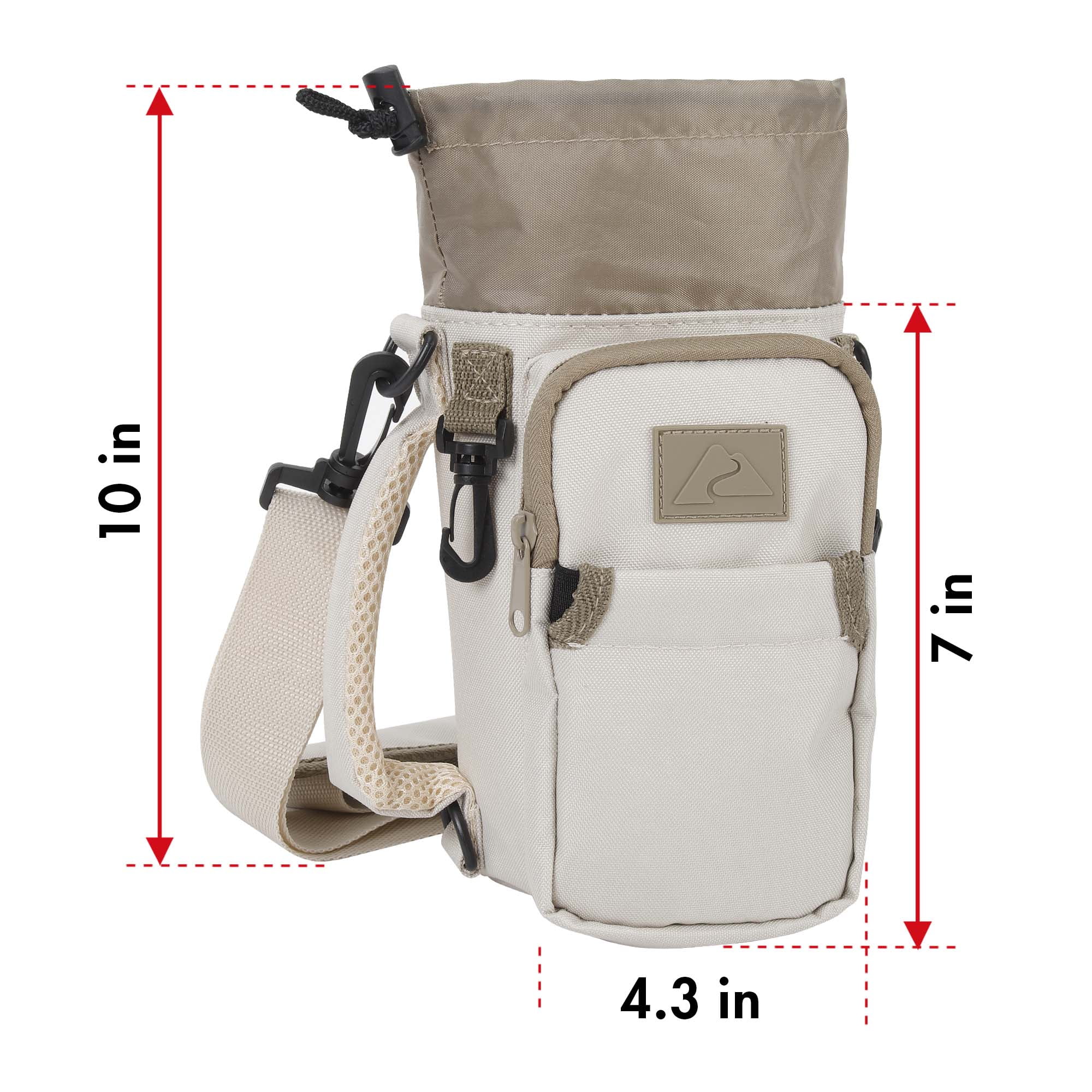 (3 pack) Ozark Trail 32-40 fl oz Water Bottle Sling w/ Strap, Khaki
