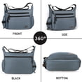 thumbnail image 6 of Crossbody Bag for Women Men Multi-Pocket Shoulder Purse Waterproof Lightweight Casual Travel Satchel Handbag,Grey,319, 6 of 7