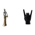 thumbnail image 1 of Figura de mujer africana,Estatua artesanal de una dama tribal africana,hecha a mano,para cafetería.,Figura femenina artesanal de resina africana,Estatua del gesto de la roca,Figuras de, 1 of 8