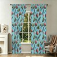 Blue Monster Pattern Monster Cartoon Truck Blue Pattern Sheer Curtains, Sheer Window Panels ...