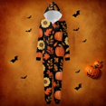 thumbnail image 1 of Halloween Family Pajamas Funny Pumpkins Zipper Hooded Jumpsuit Matching Family Pjs Sleepwear, 1 of 5