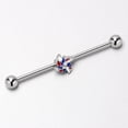thumbnail image 6 of Body Candy Industrial Barbell Womens 14G Stainless Steel Helix Cartilage Earring Pinwheel Mens 1 1/2", 6 of 8